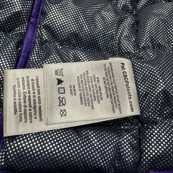 Women's COLUMBIA Omni-Heat Goose Down, Feather Jacket, Medium, Purple, Pre-owned - Picture 9 of 14